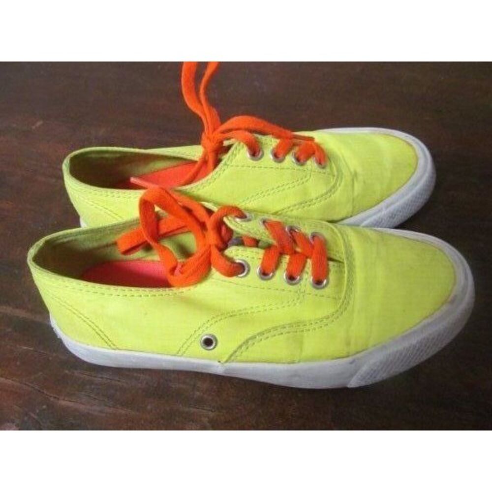 Kids GIRLS NEON GOTTA FLURT YELLOW Sneakers Orange lace up 13 M‎